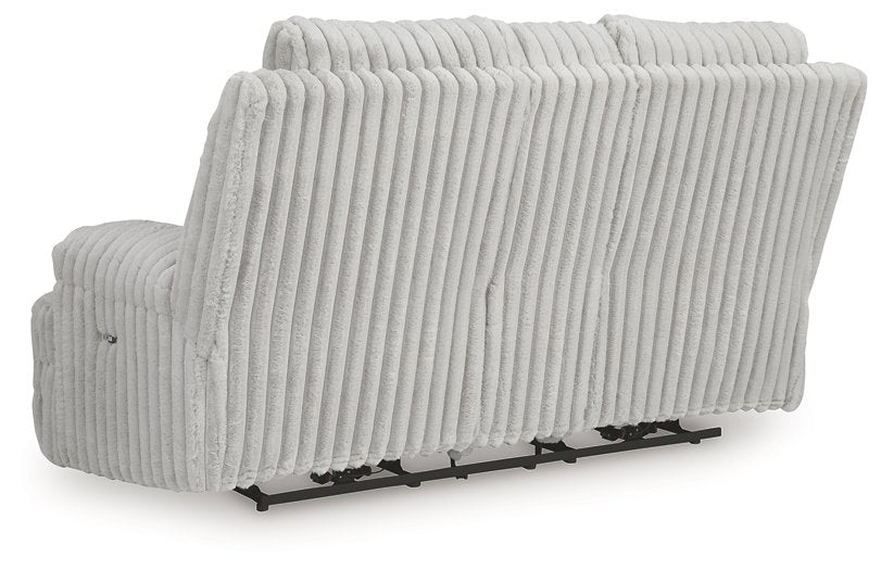 Rhines Falls Power Reclining Loveseat with Console - Plourde Furniture Co (Caribou, ME)