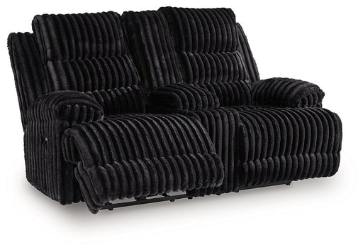 Rhine Falls Reclining Loveseat with Console - Plourde Furniture Co (Caribou, ME)