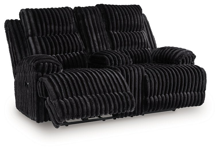 Rhine Falls Reclining Loveseat with Console - Plourde Furniture Co (Caribou, ME)