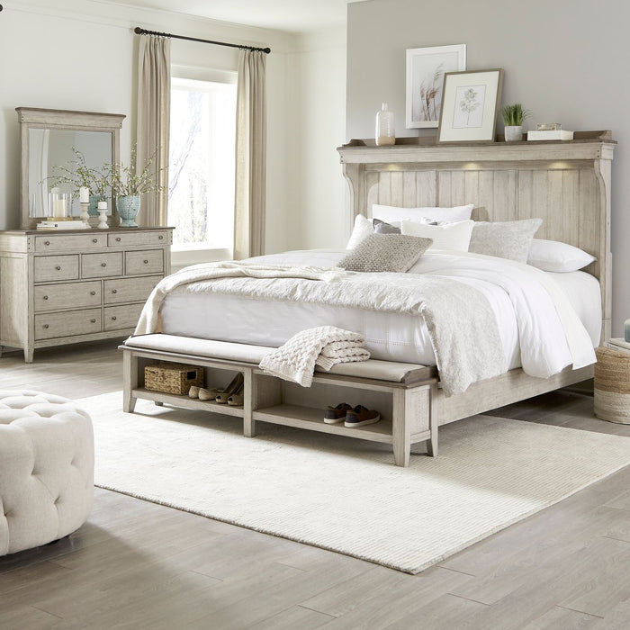 Ivy Hollow King California Mantle Storage Bed, Dresser & Mirror image