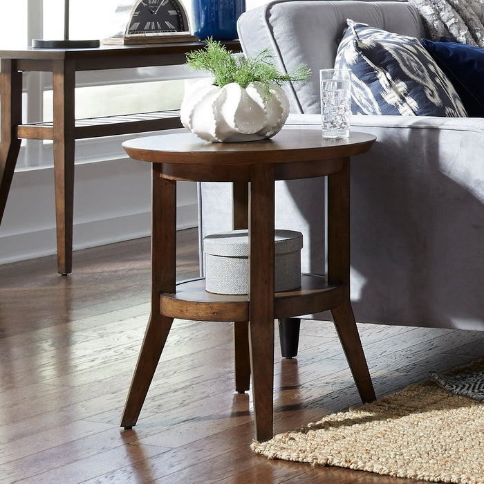 Ventura Blvd Round End Table in Bronze image