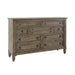 Americana Farmhouse 9 Drawer Dresser in Dusty Taupe and Black image