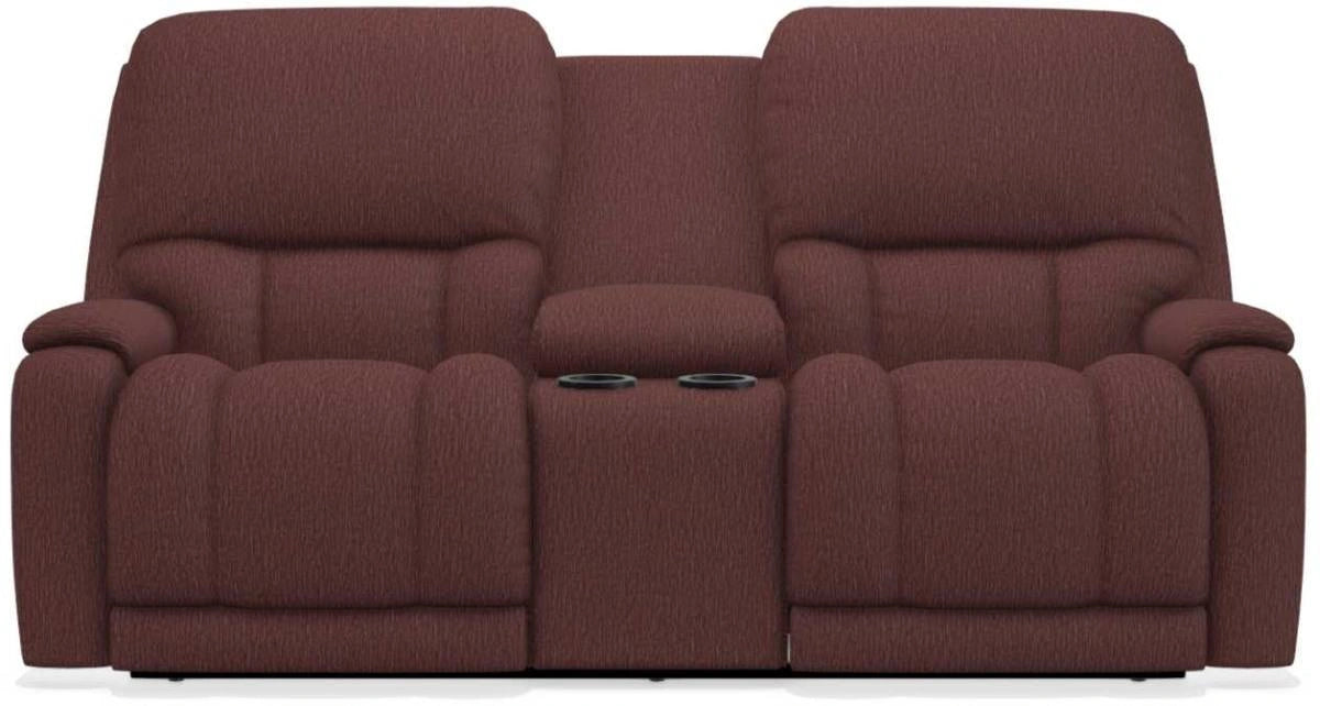 La-Z-Boy Greyson Burgundy Power Reclining Loveseat with Headrest And Console