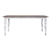 Ocean Isle Rectangular Leg Table in Antique White with Weathered Pine image