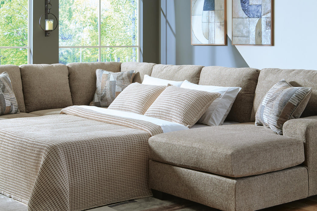 Newellen Sleeper Sectional with Chaise - Plourde Furniture Co (Caribou, ME)