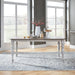 Ocean Isle Rectangular Leg Table in Antique White with Weathered Pine image