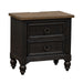 Americana Farmhouse 2 Drawer Nightstand in Black image