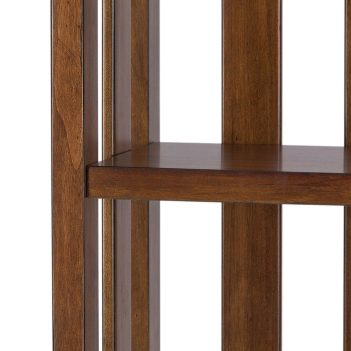Arlington House Open Bookcase in Cobblestone Brown image