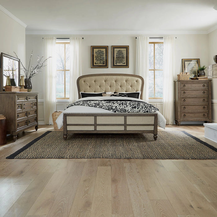 Americana Farmhouse King Shelter Bed, Dresser & Mirror, Chest image