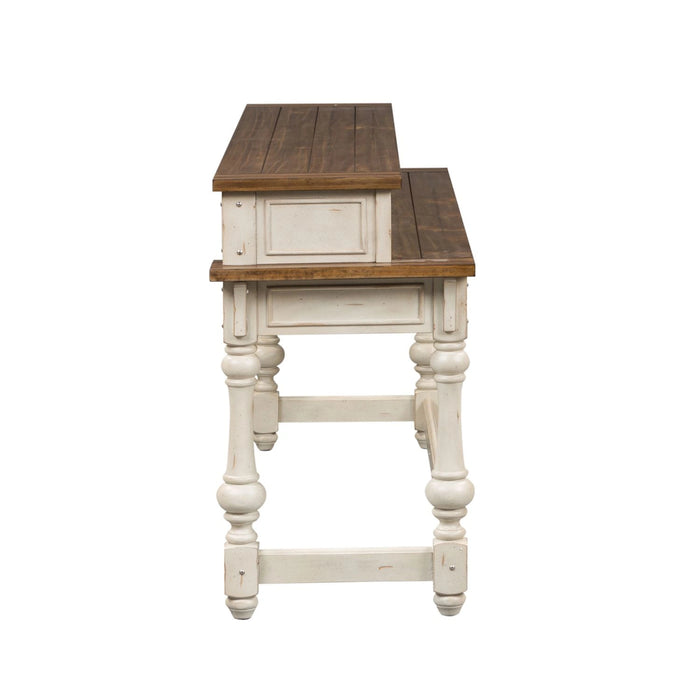 Morgan Creek Console Bar Table in Antique White image