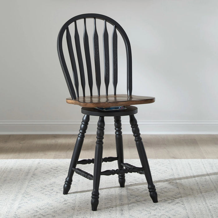 Carolina Crossing Windsor Swivel Counter Chair - Black image