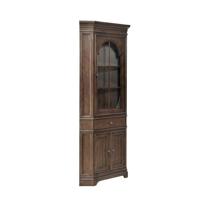 Arden Road Corner Cabinet in Satin Cherry - Plourde Furniture Co (Caribou, ME)