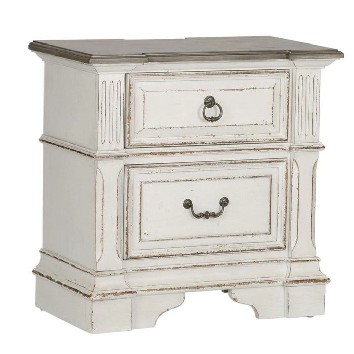 Abbey Park Uph Sleigh Bed, Dresser & Mirror, Night Stand image