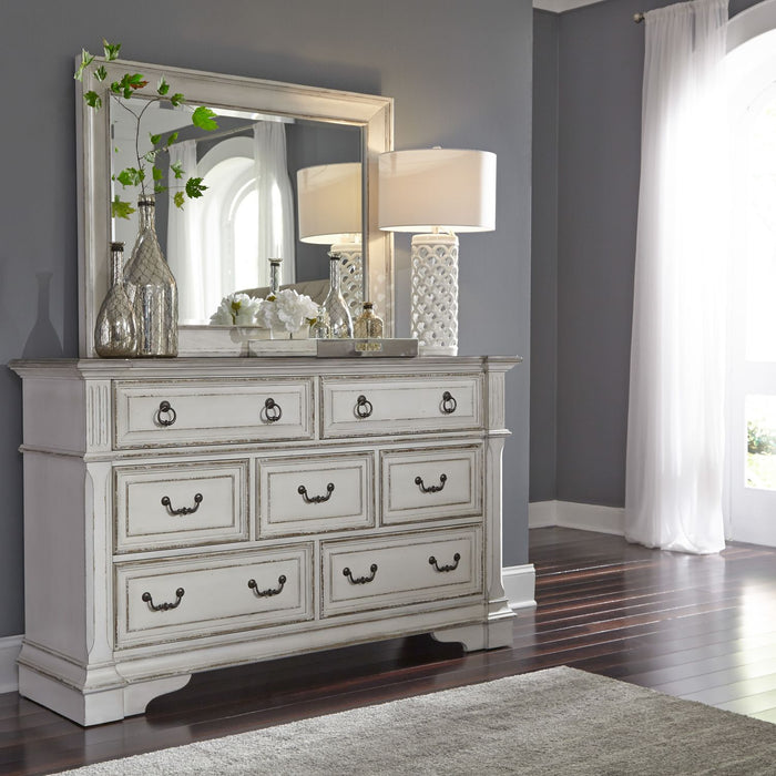 Abbey Park King California Panel Bed, Dresser & Mirror, Chest, Night Stand - Plourde Furniture Co (Caribou, ME)