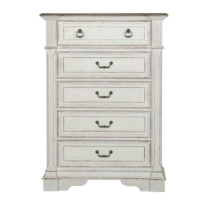 Abbey Park King California Sleigh Bed, Dresser & Mirror, Chest - Plourde Furniture Co (Caribou, ME)
