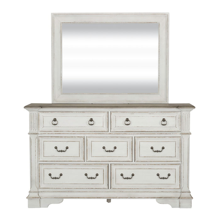 Abbey Park King California Sleigh Bed, Dresser & Mirror, Night Stand - Plourde Furniture Co (Caribou, ME)