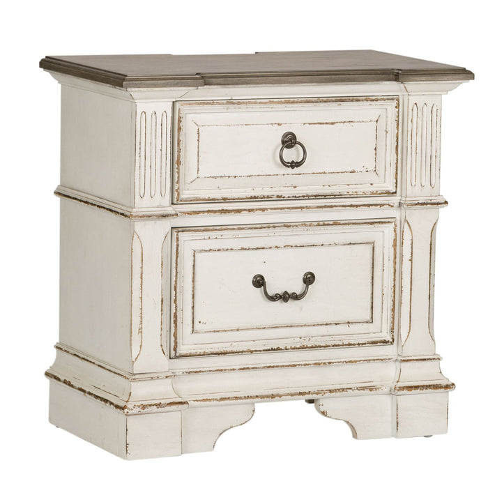 Abbey Park King Panel Bed, Dresser & Mirror, Night Stand - Plourde Furniture Co (Caribou, ME)