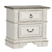 Abbey Park Queen Uph Sleigh Bed, Dresser & Mirror, Night Stand - Plourde Furniture Co (Caribou, ME)