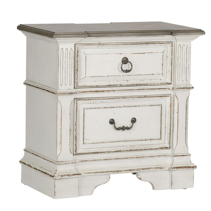 Abbey Park Drawer Nightstand in Antique White - Plourde Furniture Co (Caribou, ME)