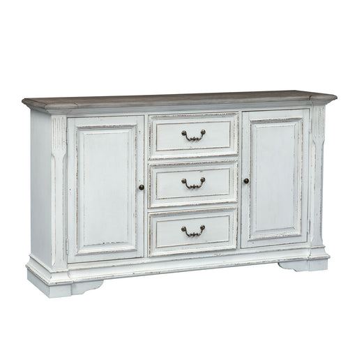 Abbey Park Buffet in Antique White - Plourde Furniture Co (Caribou, ME)