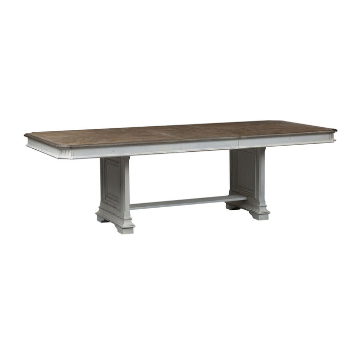 Abbey Park 7 Piece Trestle Table Set - Plourde Furniture Co (Caribou, ME)