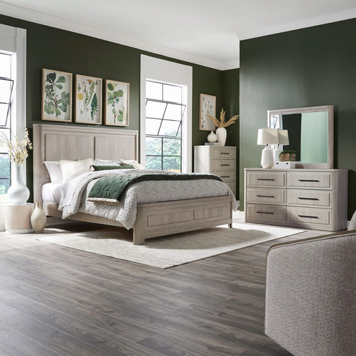 Modern Play King Panel Bed, Dresser & Mirror, Chest image