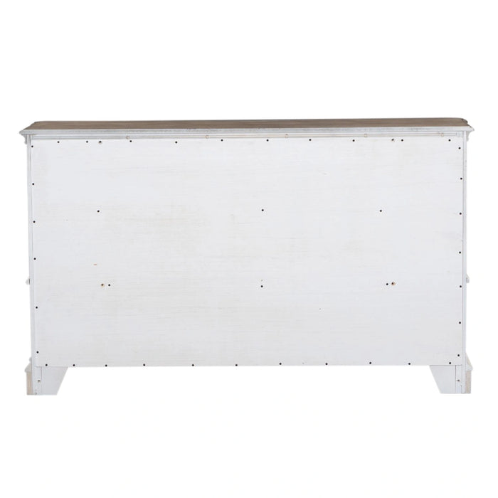 Magnolia Manor Leg 9 Drawer Dresser in Antique White image