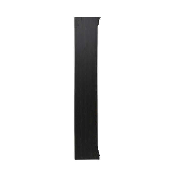 Meritage 2pc Bunching Bookcase in Aged Charcoal w/ Rub Thru/Caramel - Plourde Furniture Co (Caribou, ME)