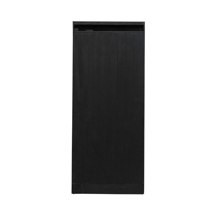 Meritage 2pc Bunching Bookcase in Aged Charcoal w/ Rub Thru/Caramel - Plourde Furniture Co (Caribou, ME)