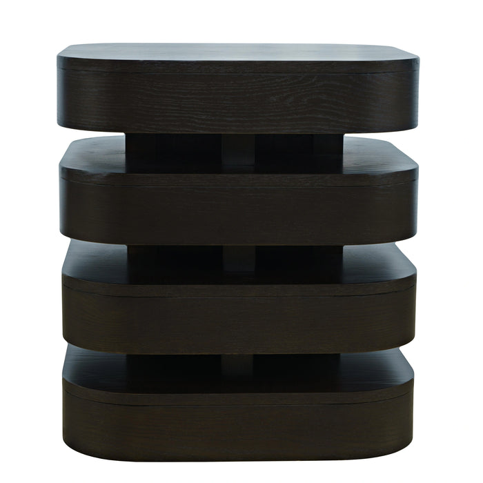 Brix Square End Table-Espresso