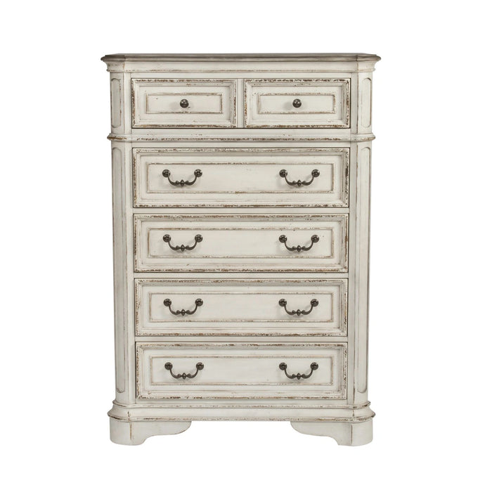 Magnolia Manor Uph Sleigh Bed, Dresser & Mirror, Chest, Night Stand image
