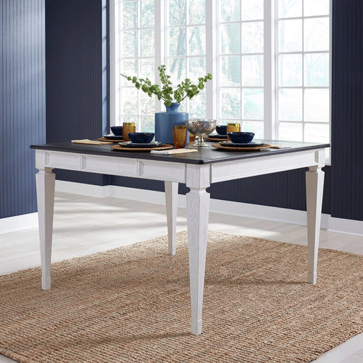 Allyson Park Pedestal Counter Height Leg Table in Wirebrushed White image