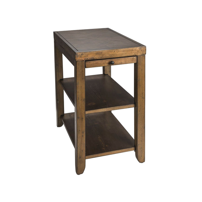 Mitchell Chairside Table in Brown - Plourde Furniture Co (Caribou, ME)