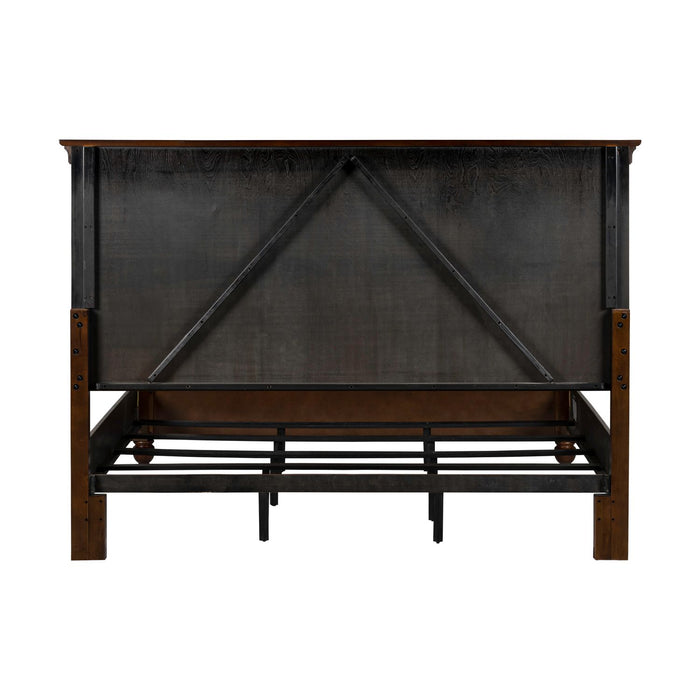 Rustic Traditions King California Panel Bed - Plourde Furniture Co (Caribou, ME)