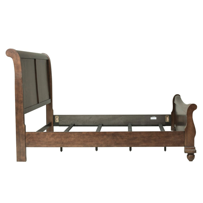 Rustic Traditions King California Sleigh Bed - Plourde Furniture Co (Caribou, ME)