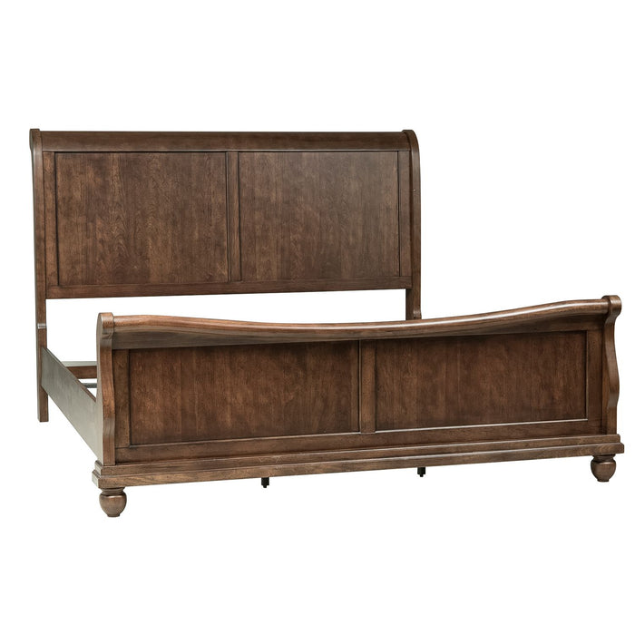 Rustic Traditions Queen Sleigh Bed - Plourde Furniture Co (Caribou, ME)