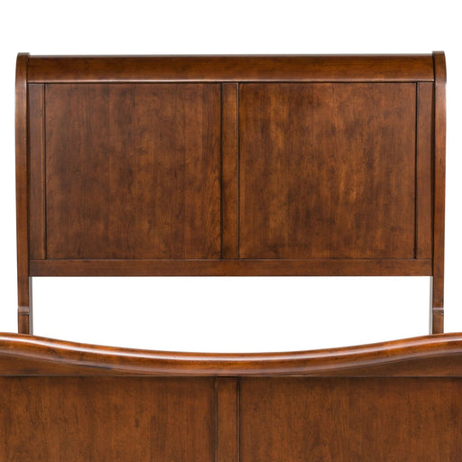 Rustic Traditions Queen Sleigh Bed in Rustic Cherry - Plourde Furniture Co (Caribou, ME)