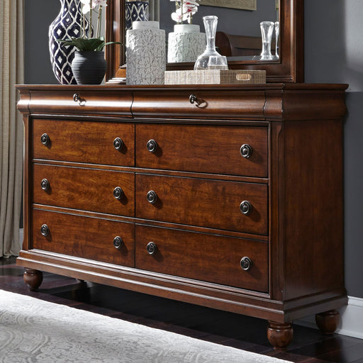 Liberty Furniture Rustic Traditions 8 Drawer Dresser in Rustic Cherry image