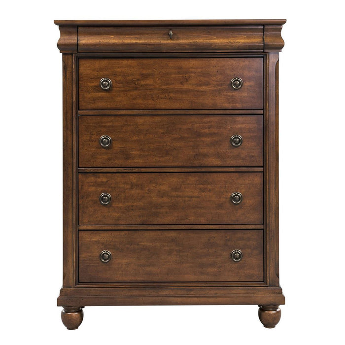 Rustic Traditions 5 Drawer Chest in Rustic Cherry - Plourde Furniture Co (Caribou, ME)