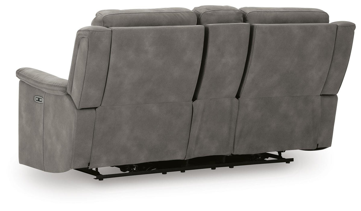 Next-Gen DuraPella Power Reclining Loveseat with Console - Plourde Furniture Co (Caribou, ME)