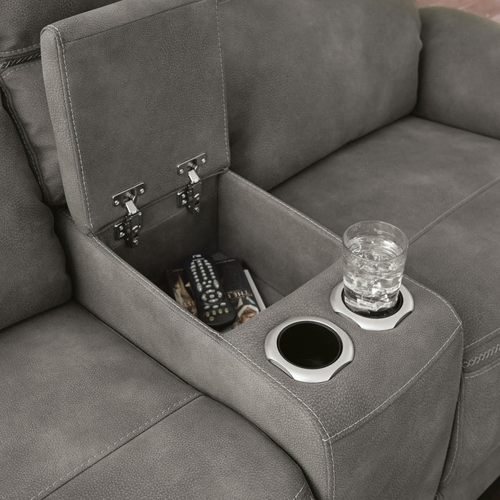 Next-Gen DuraPella Power Reclining Loveseat with Console - Plourde Furniture Co (Caribou, ME)