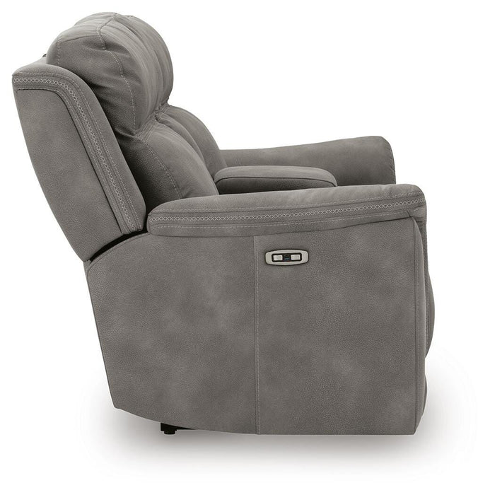 Next-Gen DuraPella Power Reclining Loveseat with Console - Plourde Furniture Co (Caribou, ME)