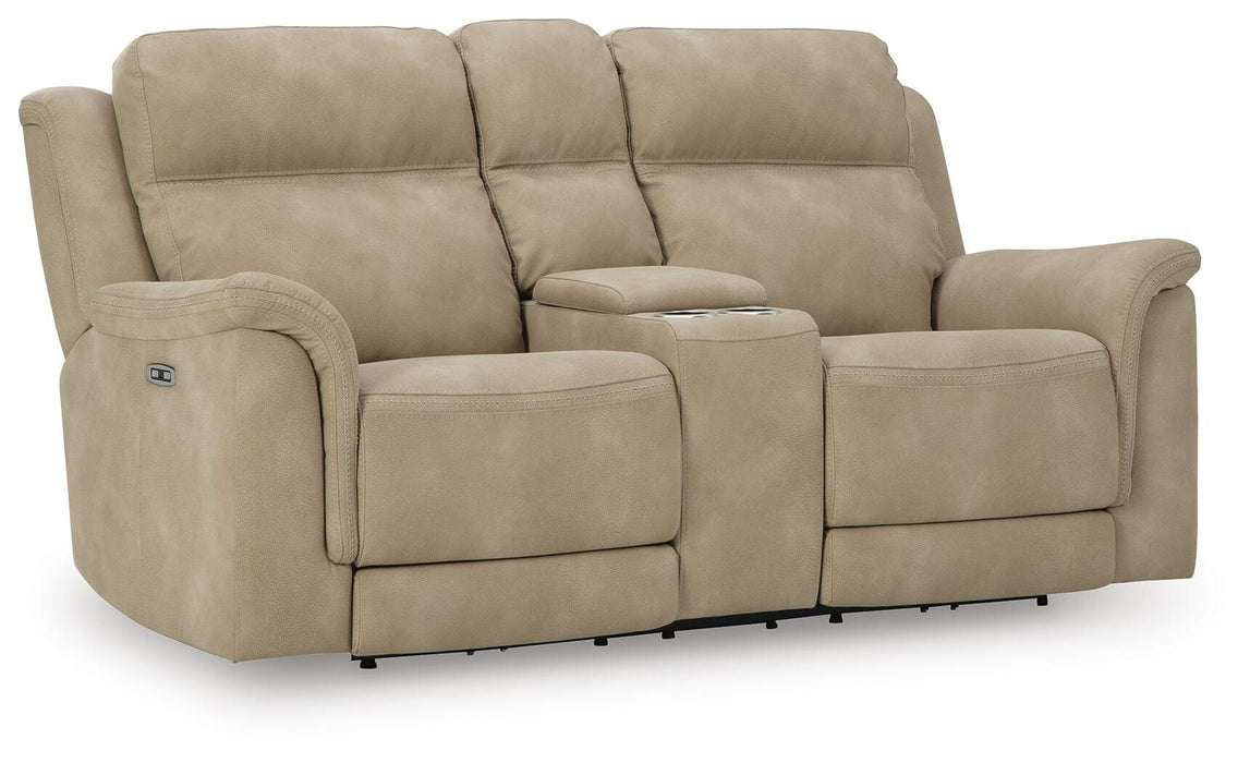 Next-Gen DuraPella Power Reclining Loveseat with Console - Plourde Furniture Co (Caribou, ME)