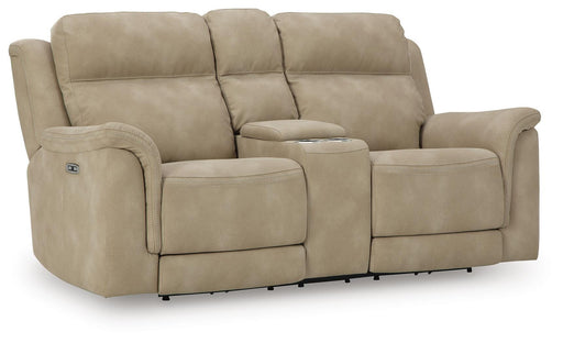 Next-Gen DuraPella Power Reclining Loveseat with Console - Plourde Furniture Co (Caribou, ME)