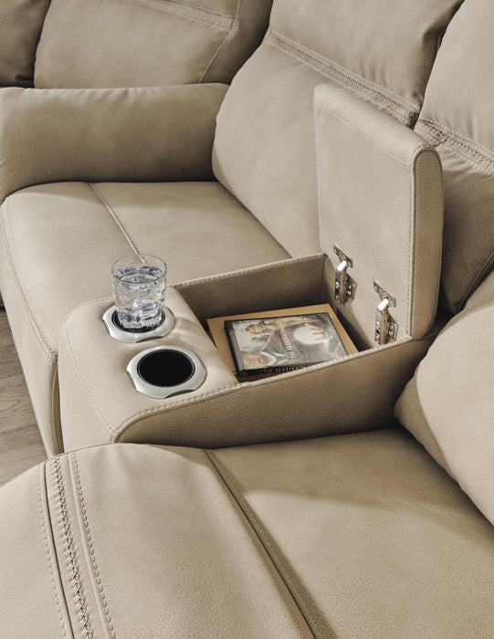 Next-Gen DuraPella Power Reclining Loveseat with Console - Plourde Furniture Co (Caribou, ME)