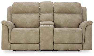 Next-Gen DuraPella Power Reclining Loveseat with Console - Plourde Furniture Co (Caribou, ME)