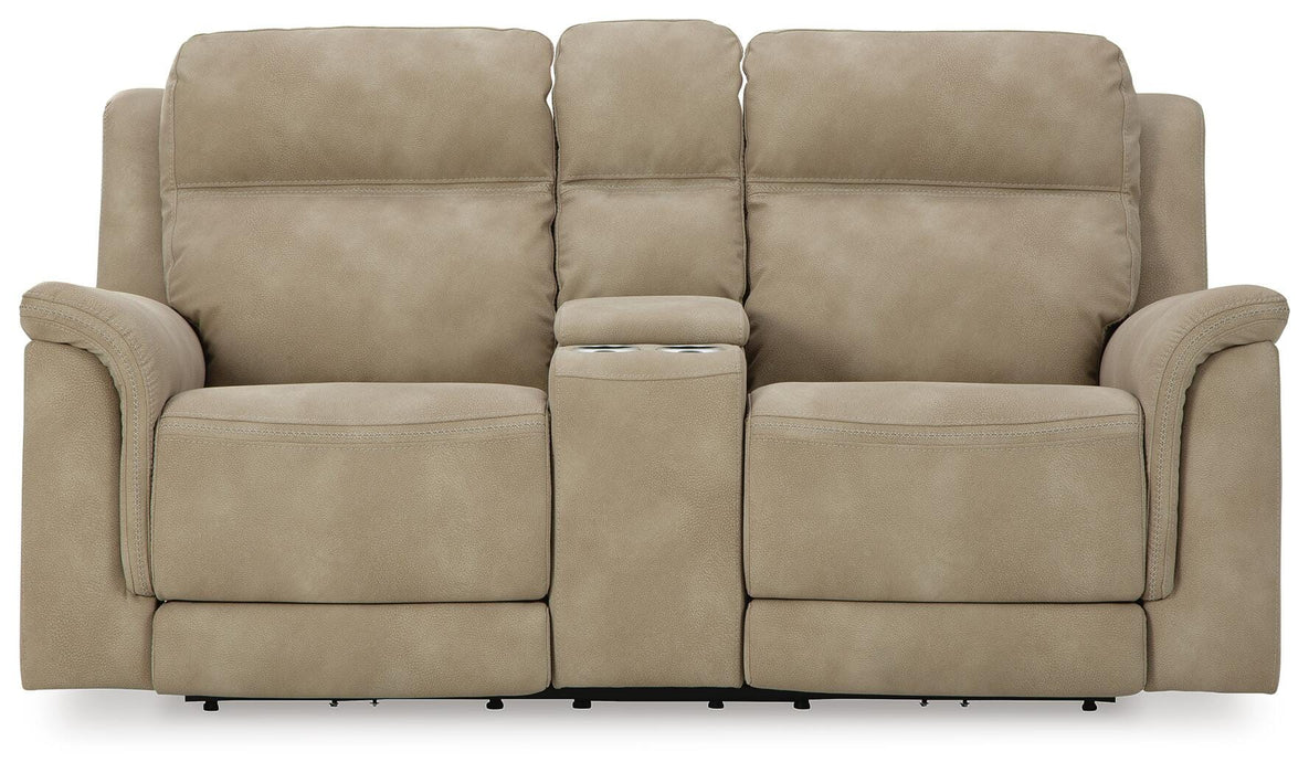 Next-Gen DuraPella Power Reclining Loveseat with Console - Plourde Furniture Co (Caribou, ME)
