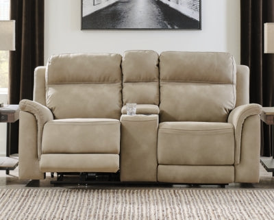 Next-Gen DuraPella Power Reclining Loveseat with Console - Plourde Furniture Co (Caribou, ME)