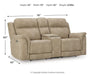 Next-Gen DuraPella Power Reclining Loveseat with Console - Plourde Furniture Co (Caribou, ME)