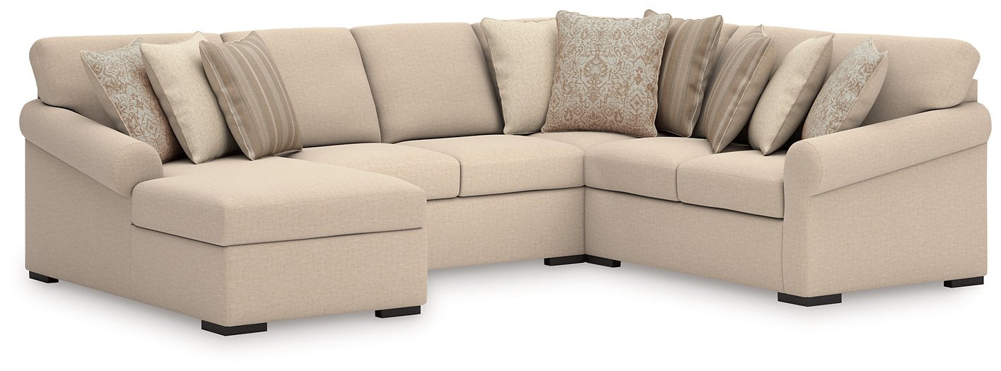 LadyMae Sectional with Chaise - Plourde Furniture Co (Caribou, ME)